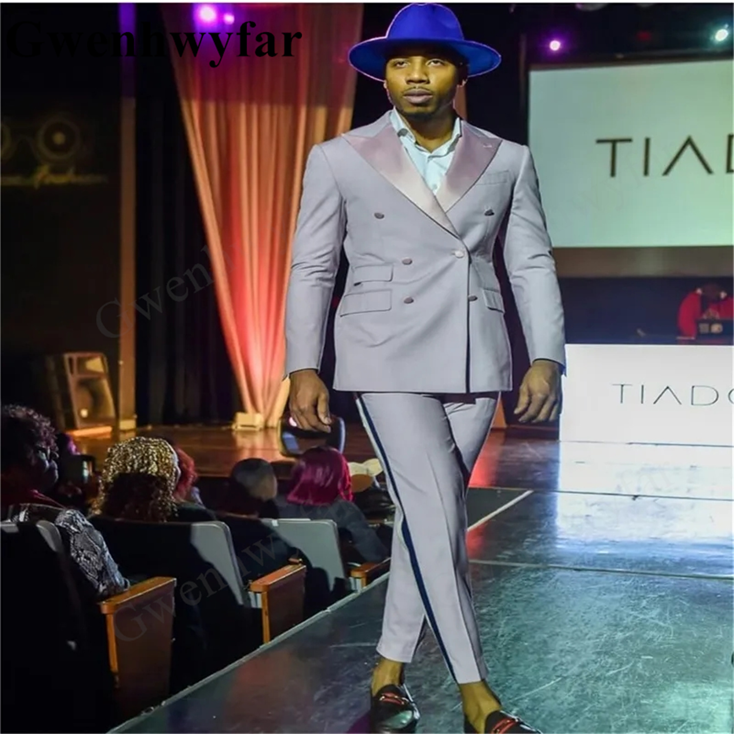 Men Formal Wear With Blazer - Gwenhwyfar New Light Pink Men's Suits