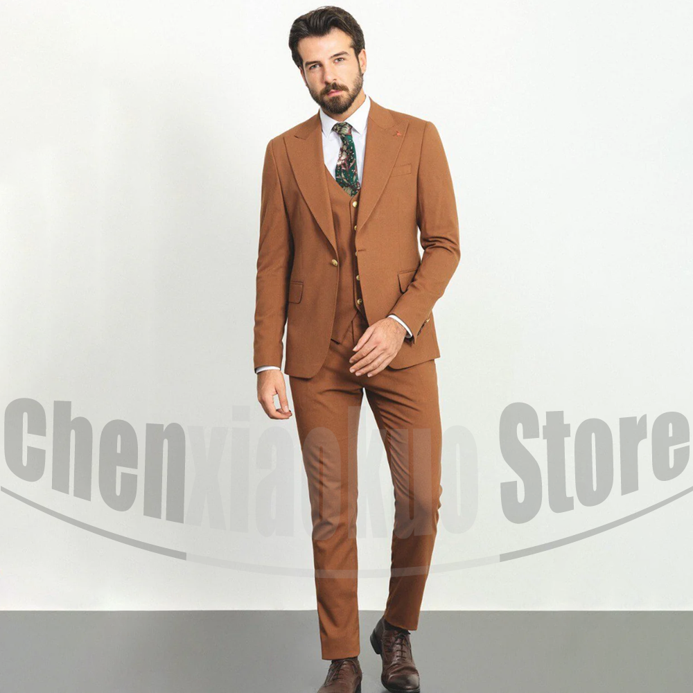 Men Formal Wear 2025 - Men Suits 3 Piece Fashion Peak