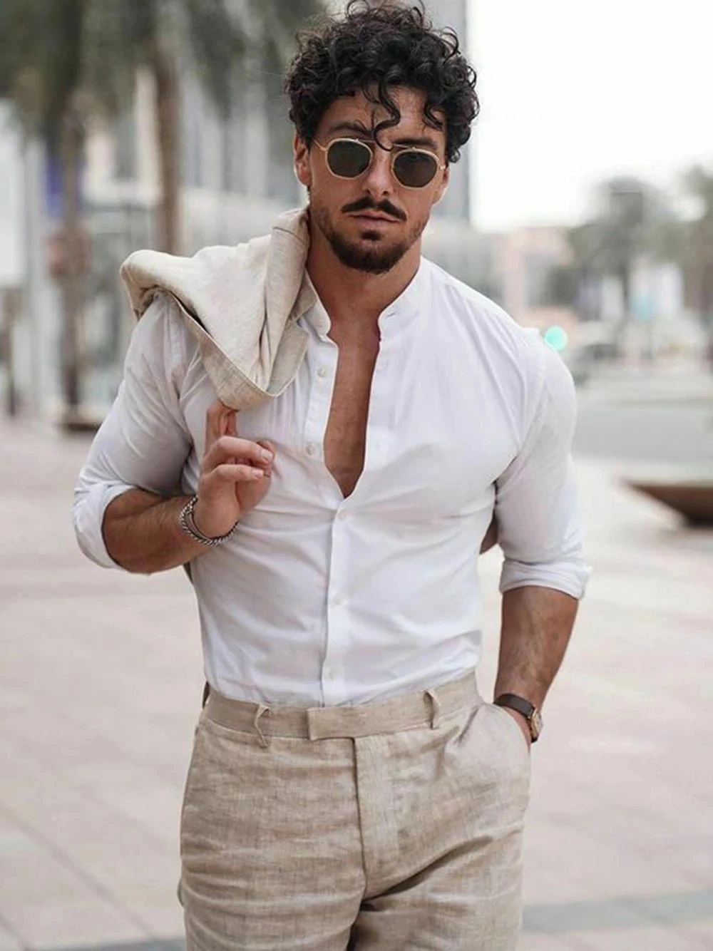 Summer Beach Business Linen Me - Men Formal Wear With Blazer avaliação e preço