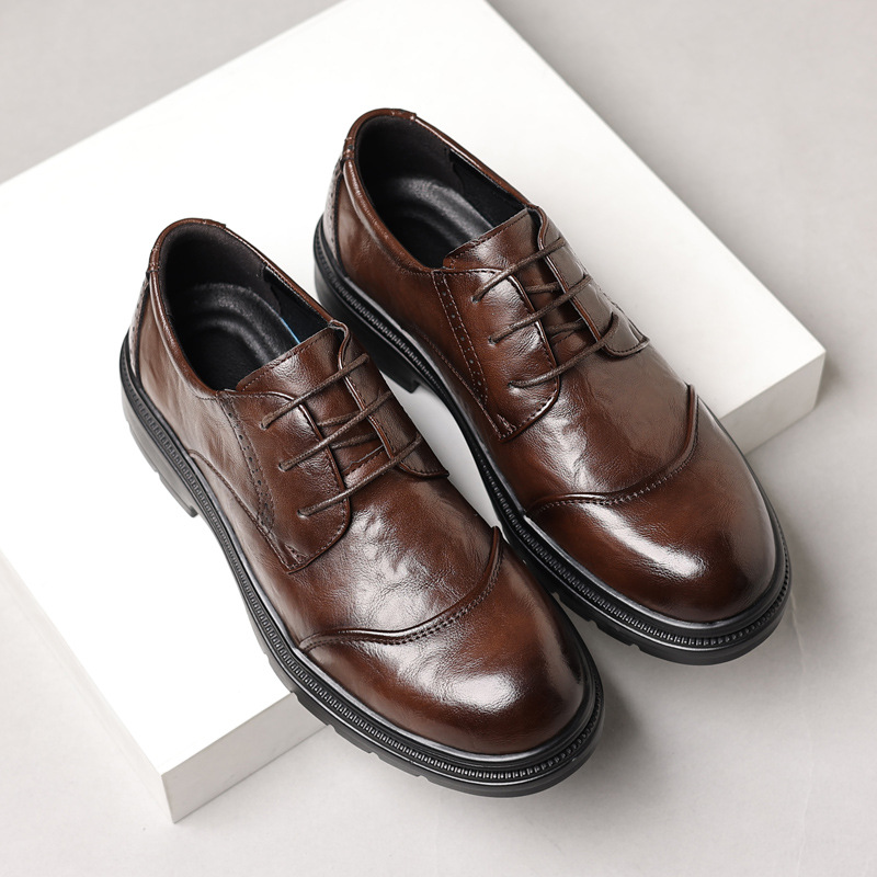 Men's leather shoes for casual - Men Formal Wear Dress avaliação e preço