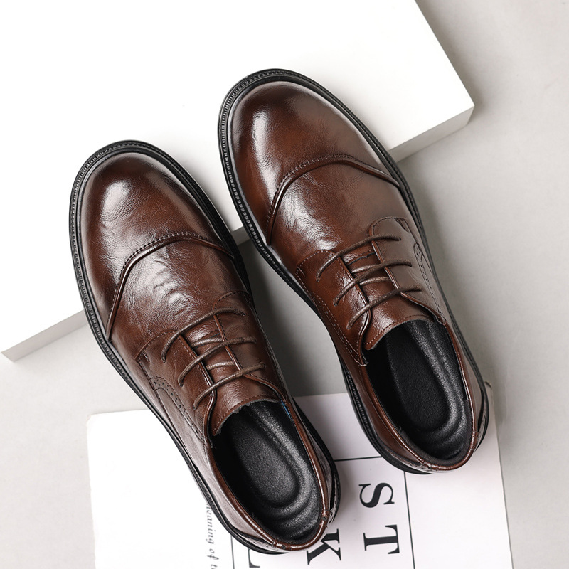 Men's leather shoes for casual - Men Formal Wear Dress avaliação e preço