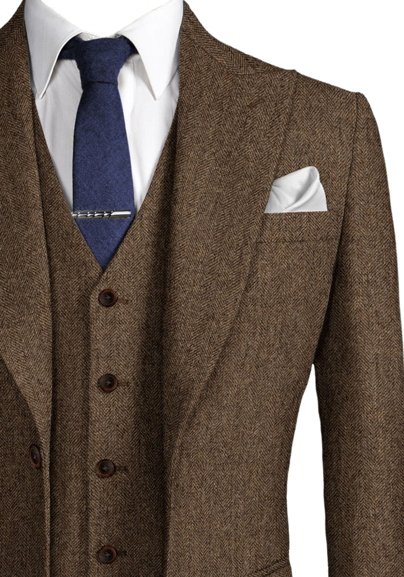 Mens Herringbone Suits 3 Piece - Men'S Formal Wear No Suit avaliação e preço