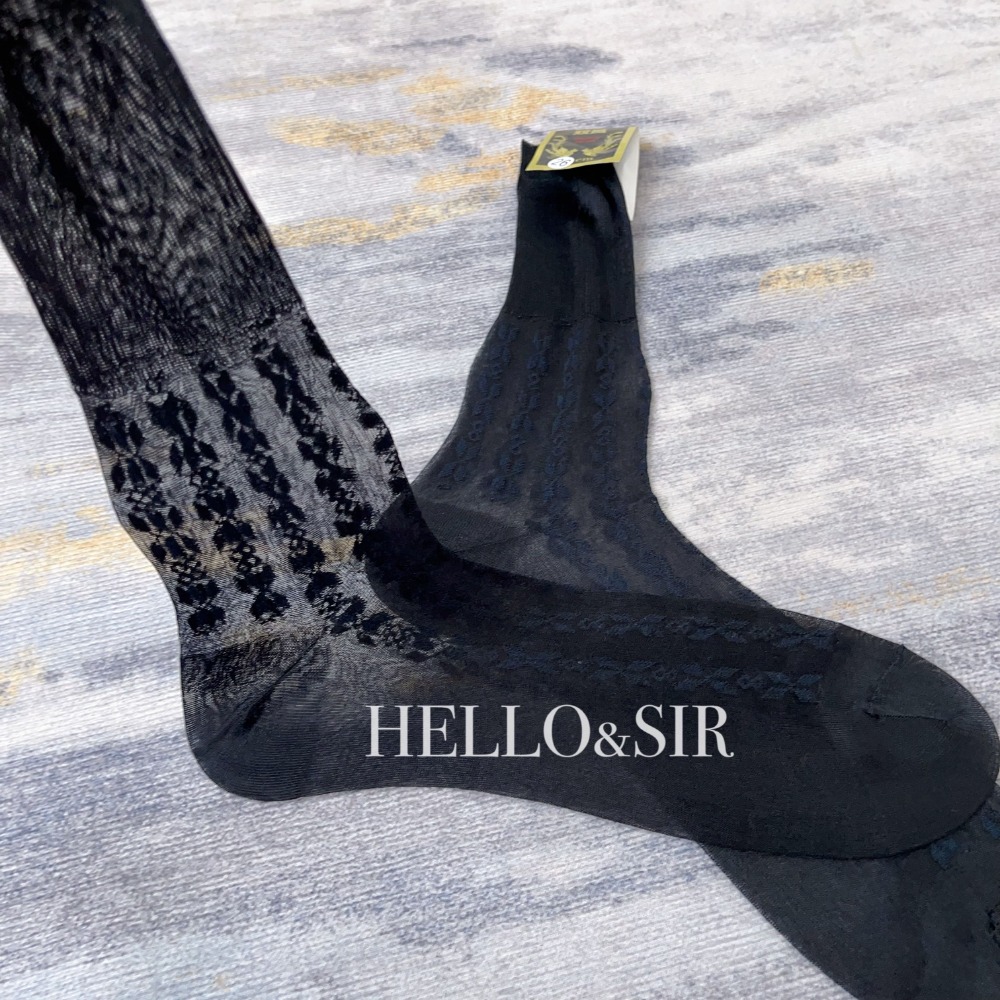 2025 Men Socks Retro Jacquard  - Men Formal Wear 2025 avaliação e preço