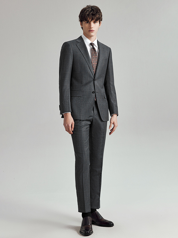 100% Wool Suits For Men Slim F - Men Formal Wear With Blazer avaliação e preço