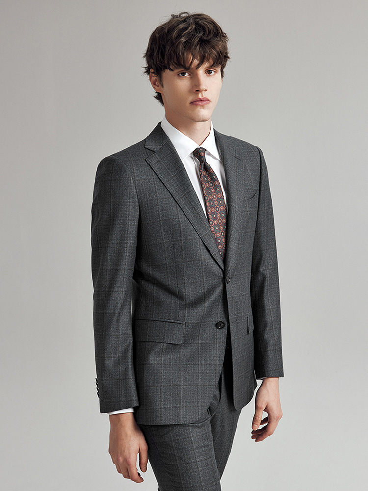 100% Wool Suits For Men Slim F - Men Formal Wear With Blazer avaliação e preço