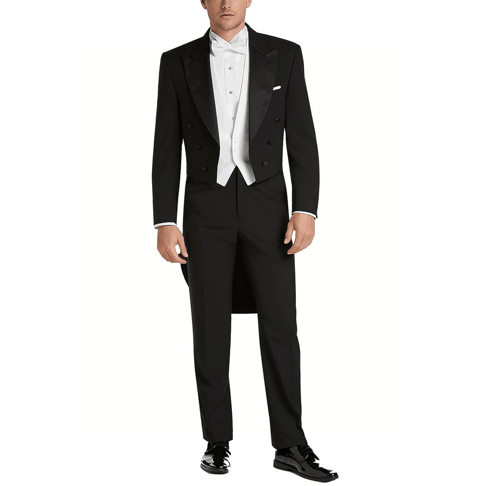 Men's Satin Peak Lapel Suit Se - Men Formal Wear With Blazer avaliação e preço