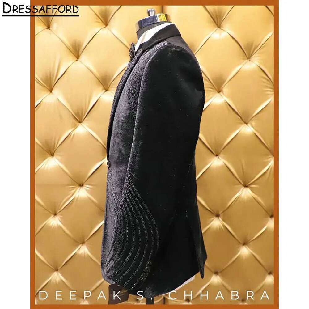 Black Velvet Formal Wedding Su - Men'S Formal Wear No Suit avaliação e preço