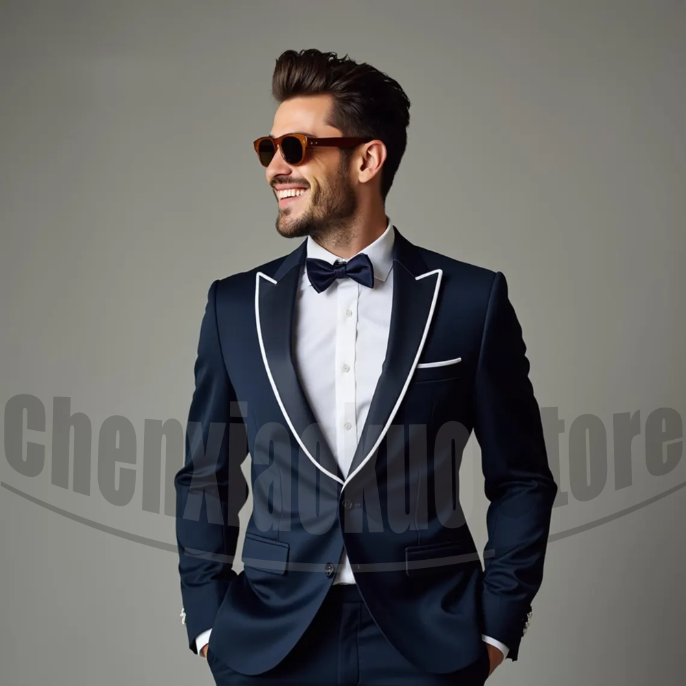 Men Suits Fashion Peak Lapel S - Men Formal Wear 2025 avaliação e preço
