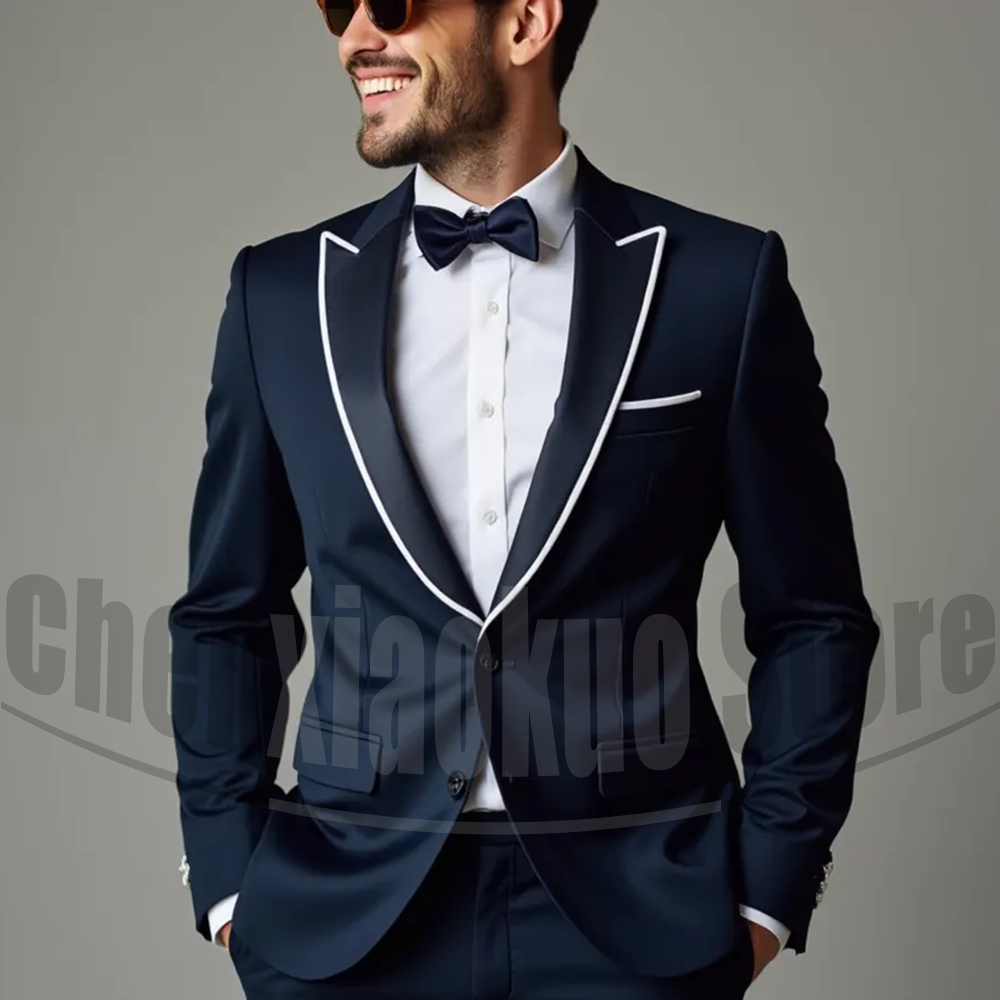 Men Suits Fashion Peak Lapel S - Men Formal Wear 2025 avaliação e preço