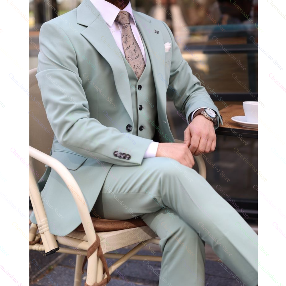Men Suits 3 Pieces Elegant Not - Men Formal Wear 2025 avaliação e preço