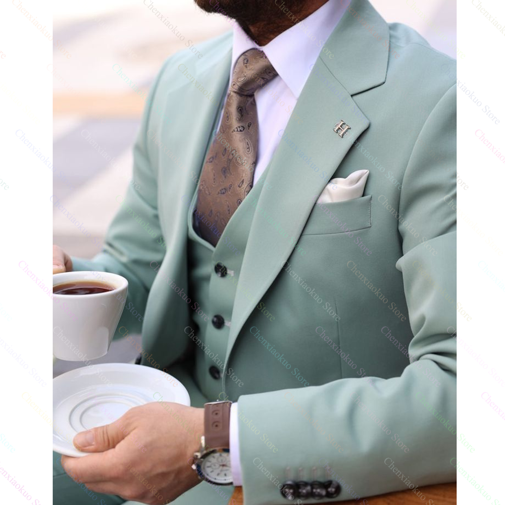 Men Suits 3 Pieces Elegant Not - Men Formal Wear 2025 avaliação e preço