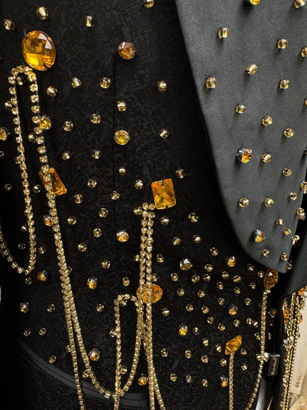New Golden Beaded Tassel Suit  - Men Formal Wear With Blazer avaliação e preço