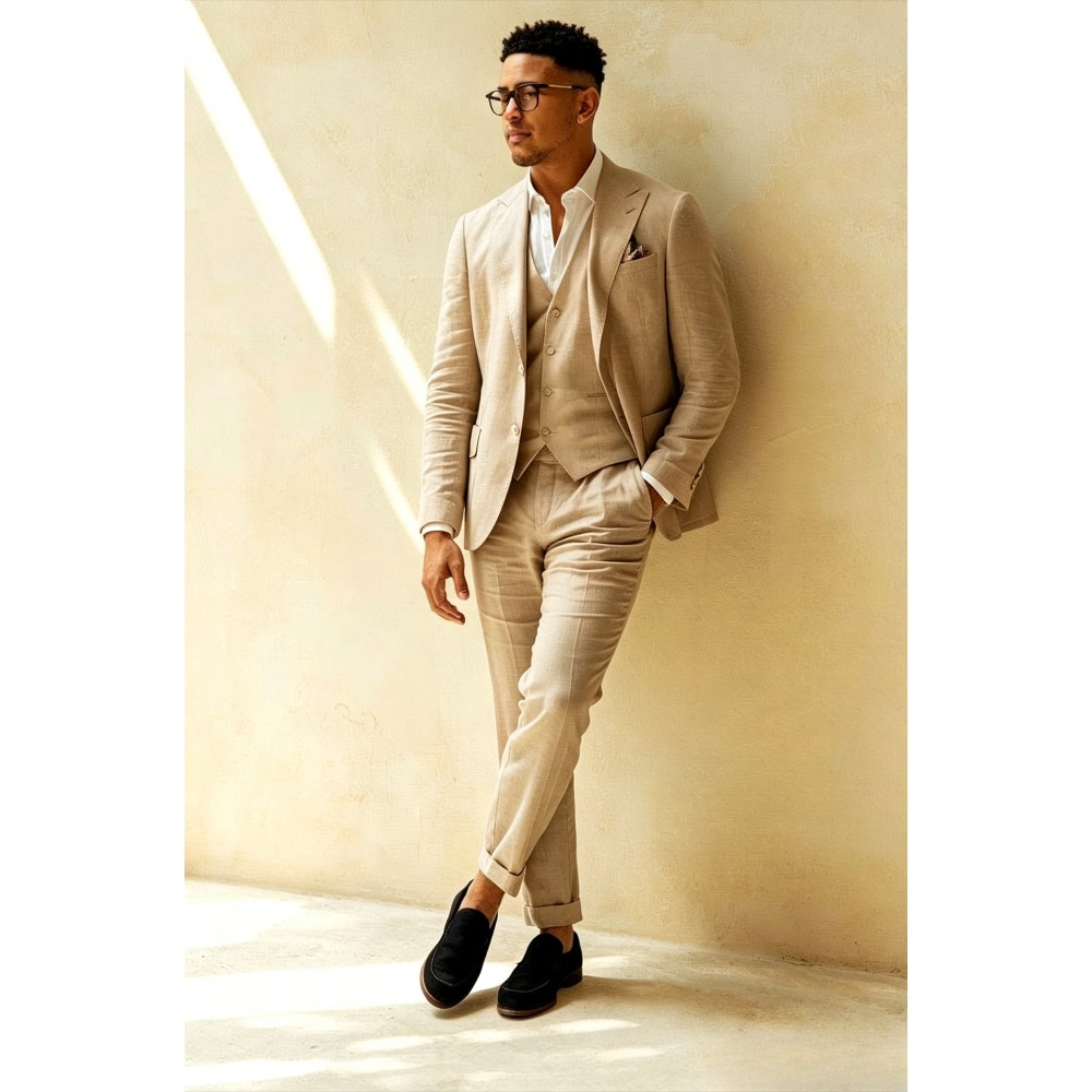 Sage Green Linen Wedding Suits - Men'S Formal Wear No Suit avaliação e preço