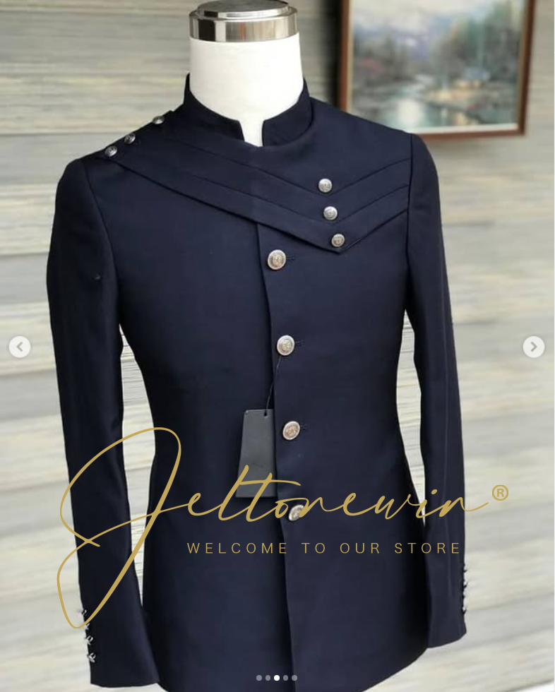 Men's Navy Blue Suit Set with  - Men Formal Wear Design avaliação e preço