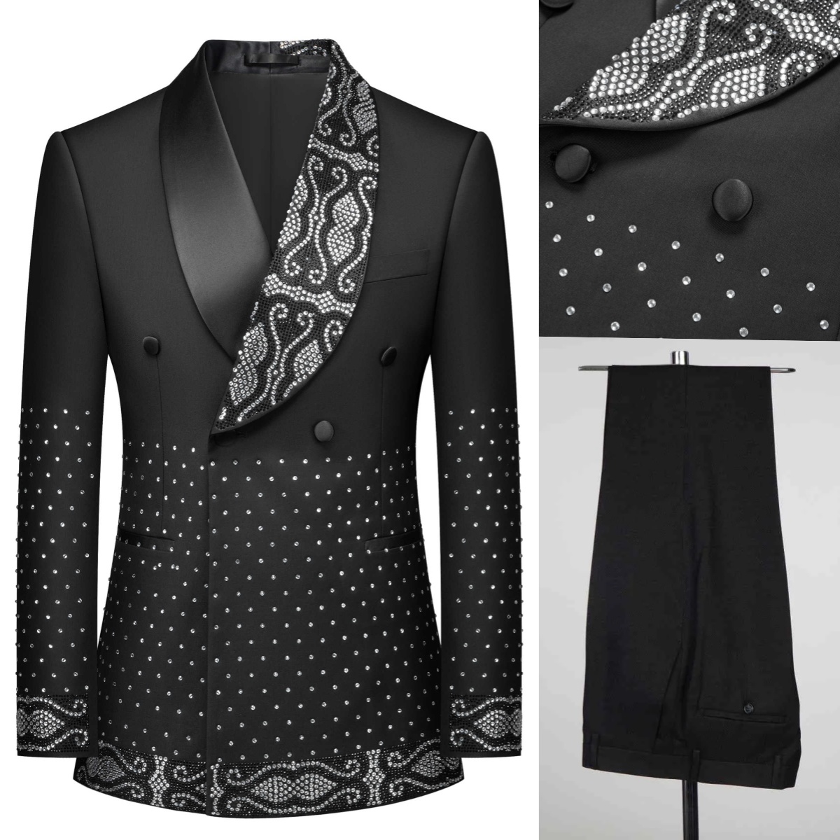 Real Picture Men Suit Crystal  - Men'S Formal Wear No Suit avaliação e preço