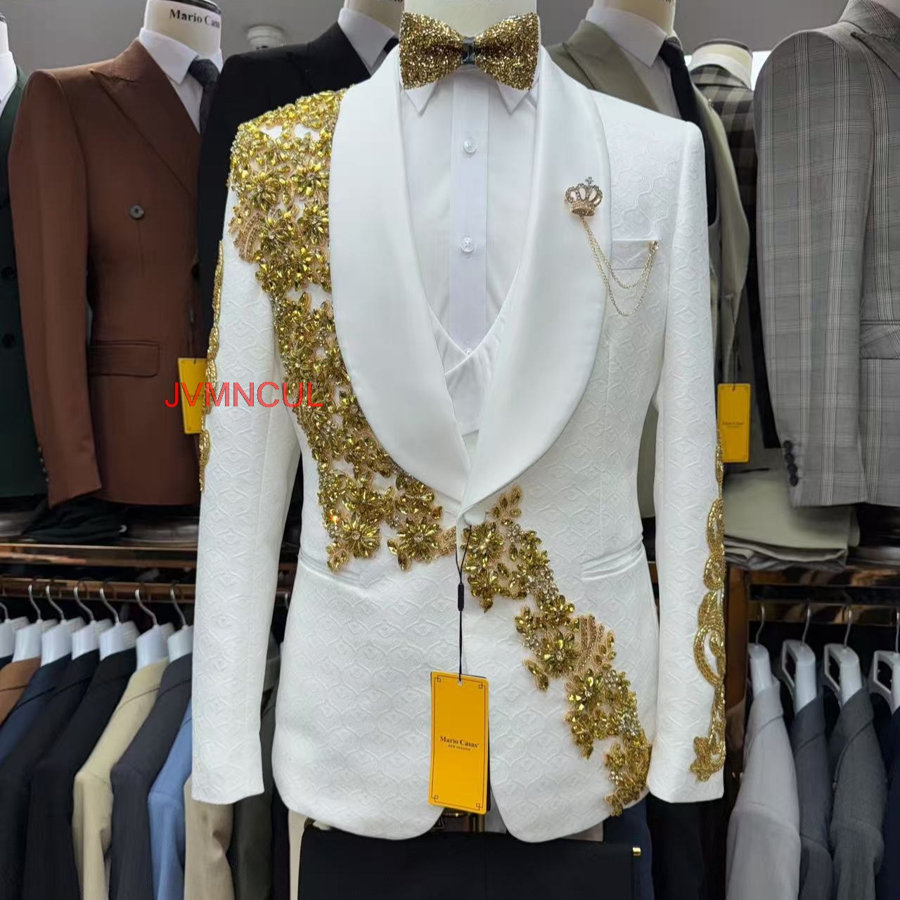 2025 Men's Luxury Embroidered  - Men Formal Wear 2025 avaliação e preço