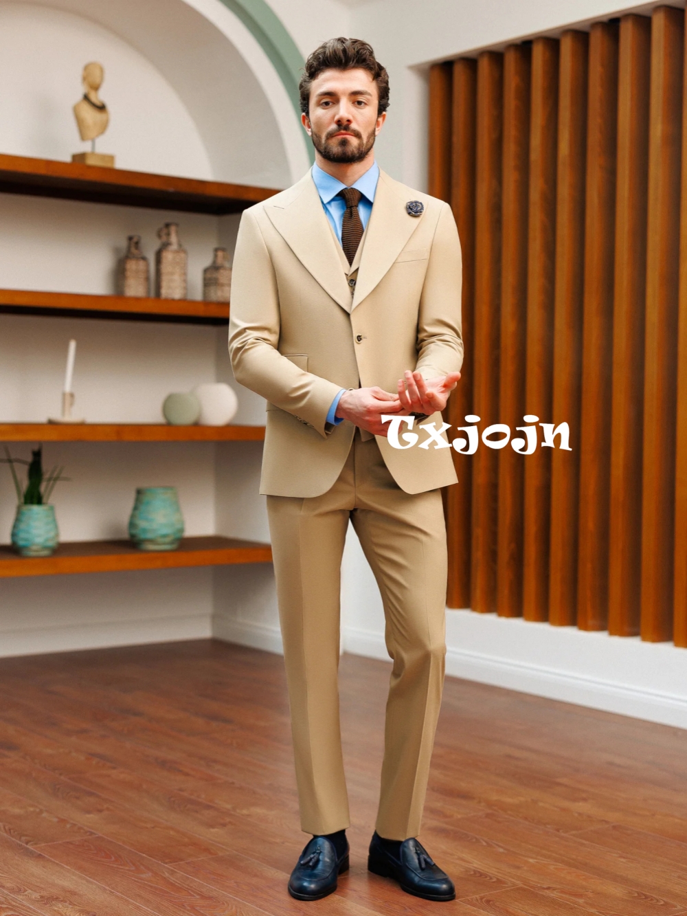 High Quality Stylish Men's Sui - Men Formal Wear With Blazer avaliação e preço