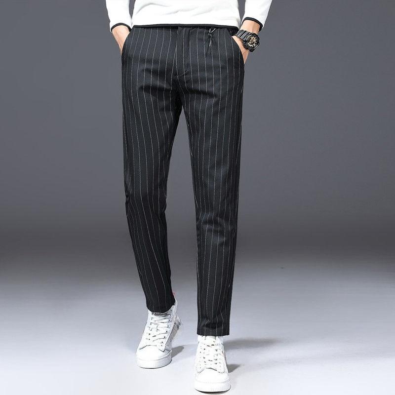 Striped Male Suit Trousers Sum - Men Formal Wear 2025 avaliação e preço