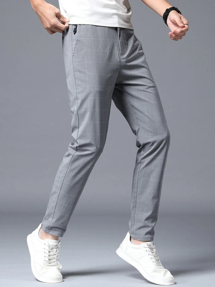 Striped Male Suit Trousers Sum - Men Formal Wear 2025 avaliação e preço