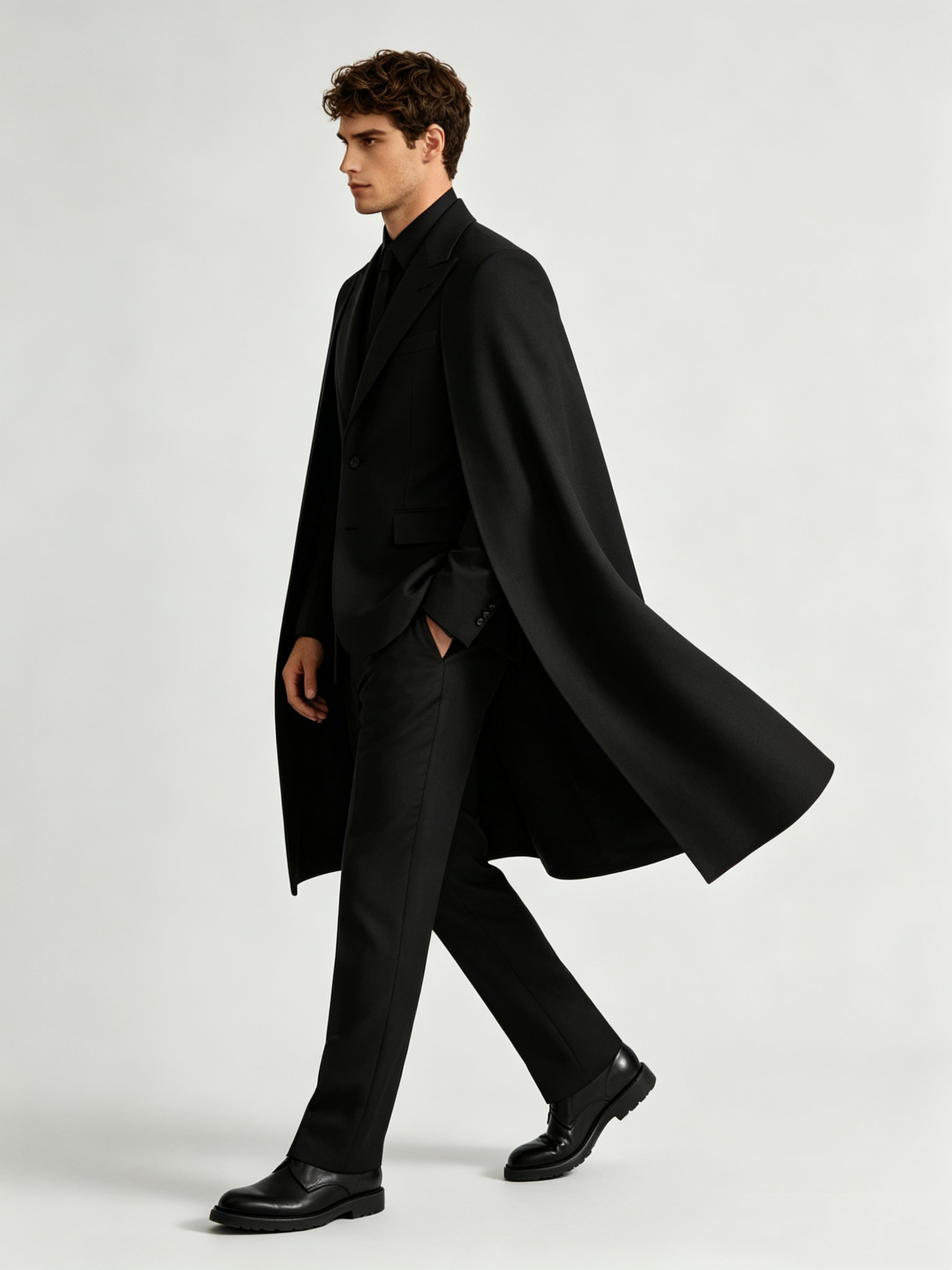 Designer Black Wrap Men Suit S - Men Formal Wear Design avaliação e preço