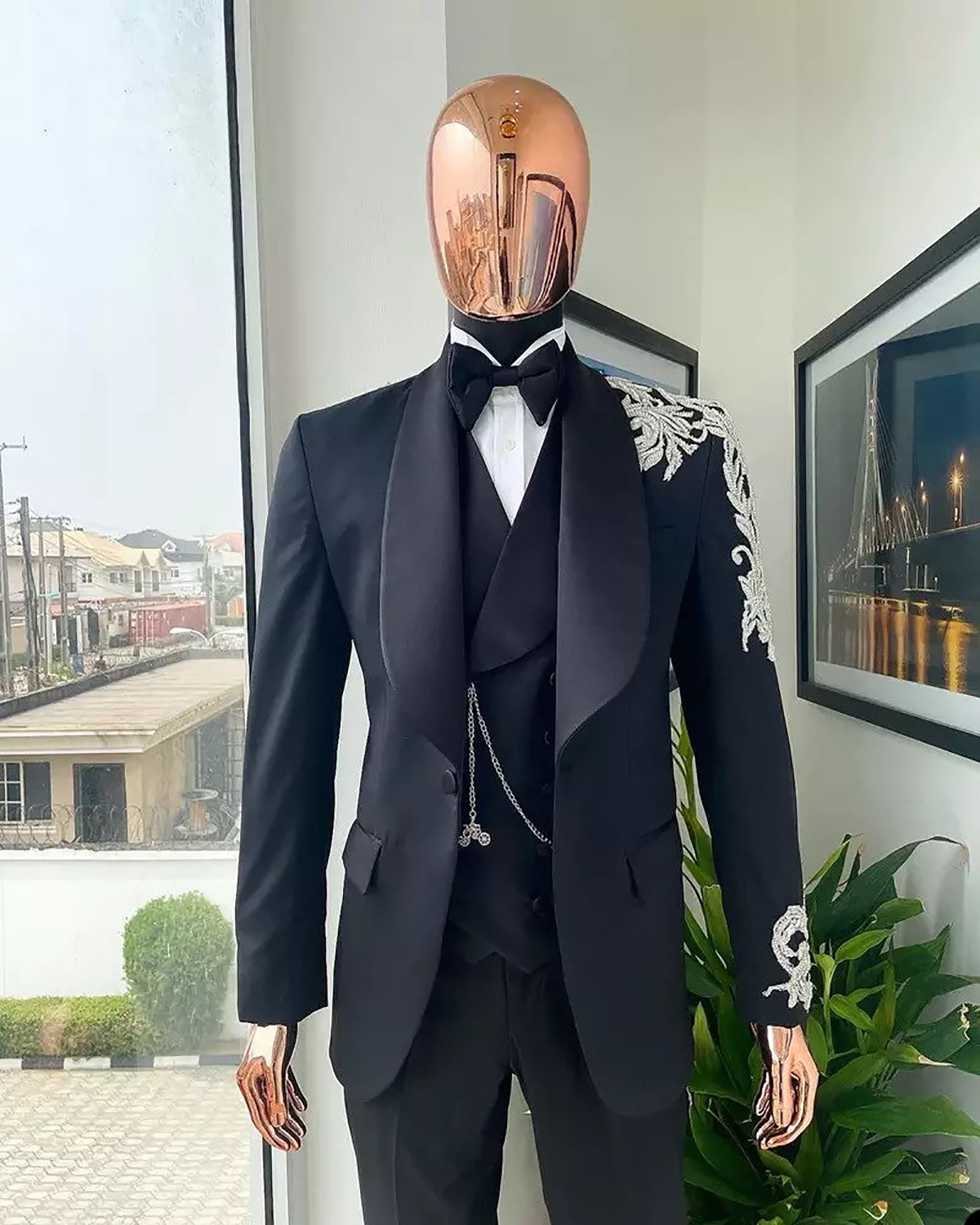 Piece Wedding Tuxedos Men Suit - Men'S Formal Wear No Suit avaliação e preço