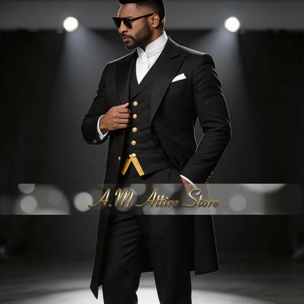 Wedding Suit for Men Blue 3-Pi - Men Formal Wear With Blazer avaliação e preço