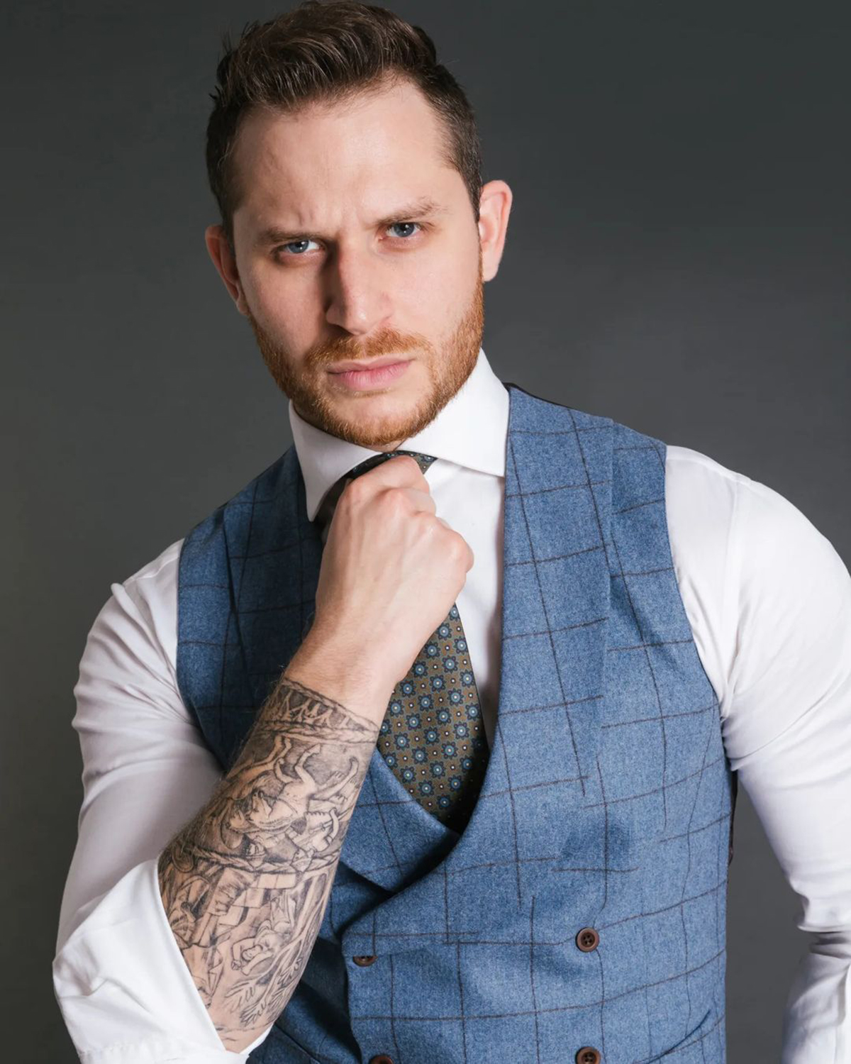 Blue Vintage Men Suit Tailor-M - Men Formal Wear With Blazer avaliação e preço