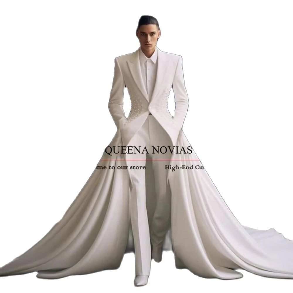 Elegant Pearls Men Suits With  - Men'S Formal Wear No Suit avaliação e preço