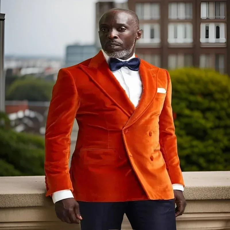 Velvet Formal Men Suits Double - Men Formal Wear 2025 avaliação e preço