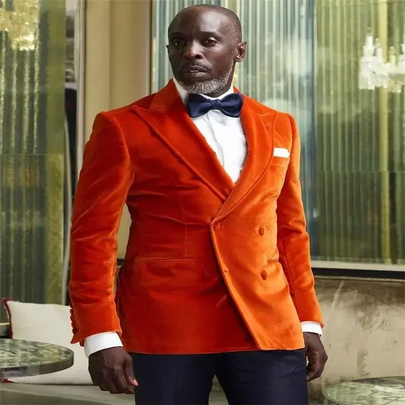 Velvet Formal Men Suits Double - Men Formal Wear 2025 avaliação e preço