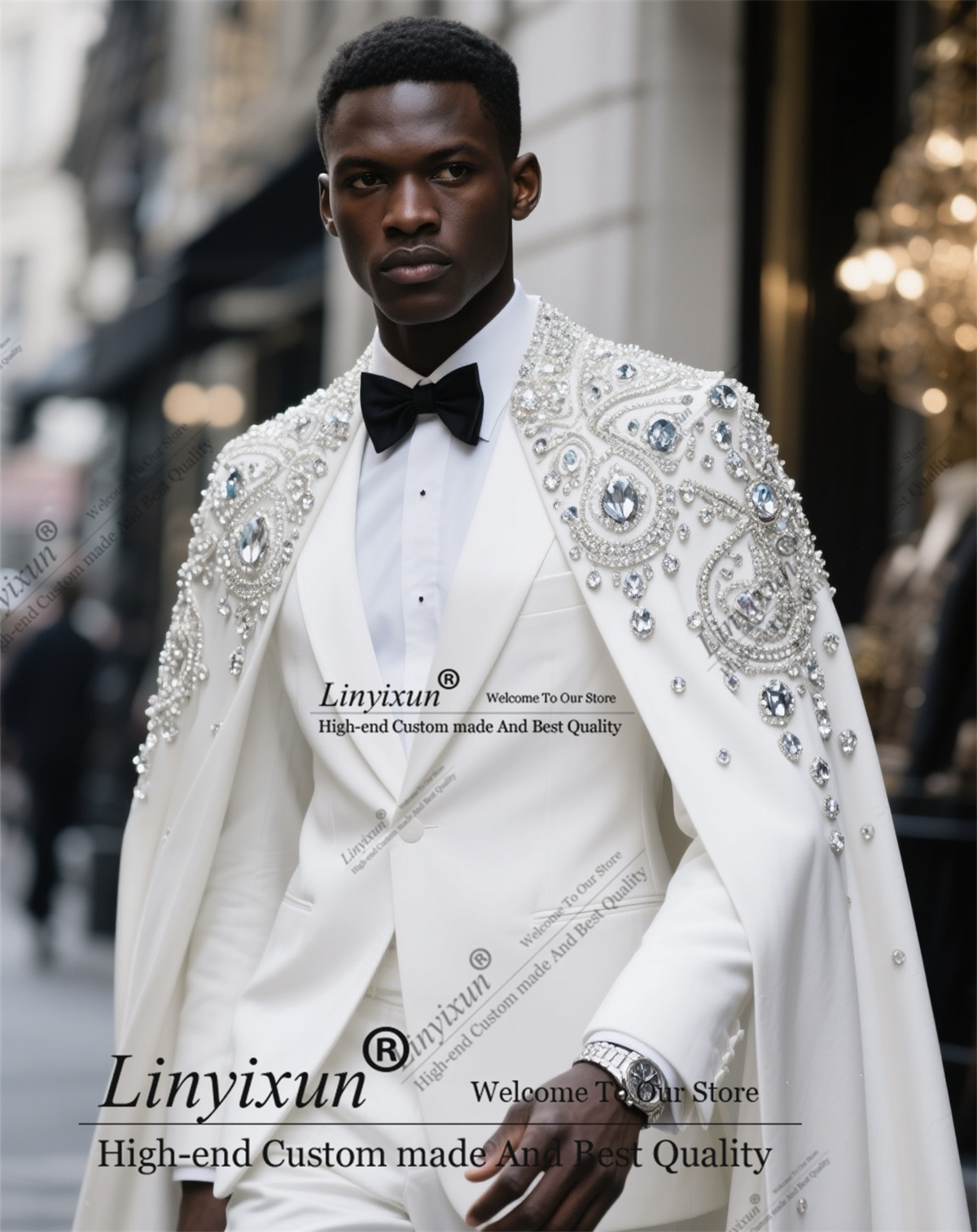 High-end Fashion Diamond Men S - Men Formal Wear With Blazer avaliação e preço