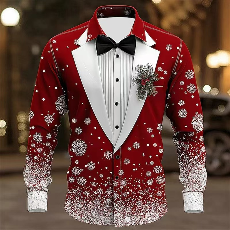 2025 Men's Christmas Snowflake - Men Formal Wear 2025 avaliação e preço