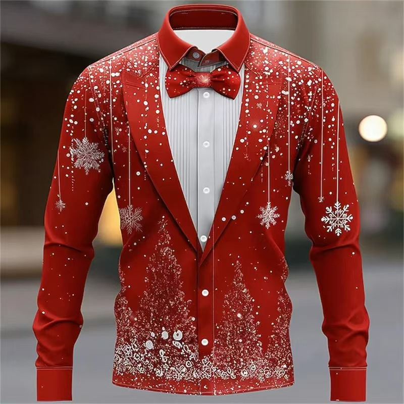 2025 Men's Christmas Snowflake - Men Formal Wear 2025 avaliação e preço