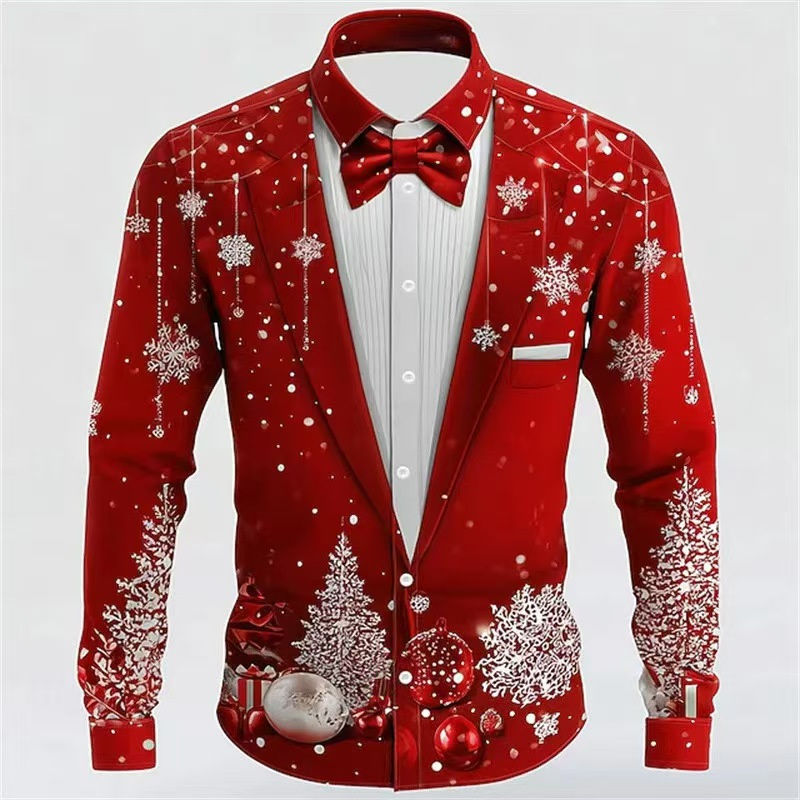 2025 Men's Christmas Snowflake - Men Formal Wear 2025 avaliação e preço